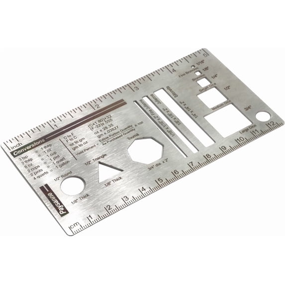 Culinary Ruler Mini Reference Template Cooking Measurement