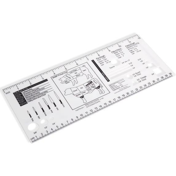 Culinary Ruler Reference Template Cooking Measurement