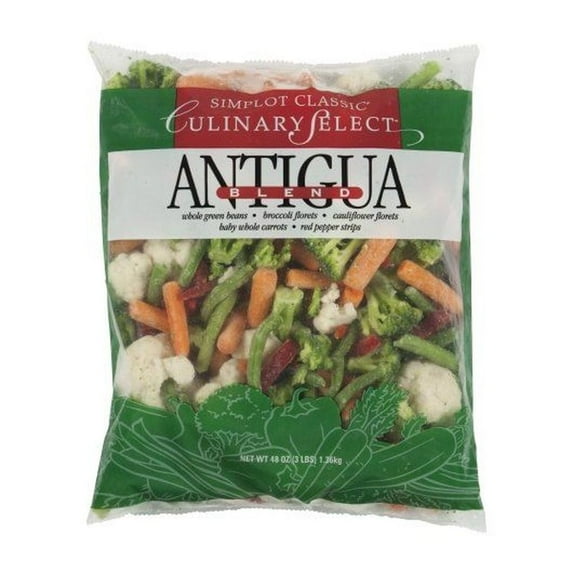 Culinary Select Antigua Vegetable Blend - 3 lb. package, 8 packages per case