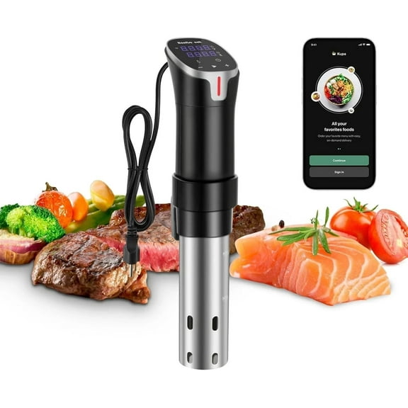 Culinary Sous Vide Precision Cooker Pro, 1100 Watts, Black and Silver