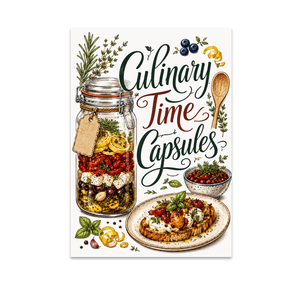 Culinary Time Capsules - Nostalgic Adults, 13 x 19 in Glossy Unframed Wall Poster, Vertical