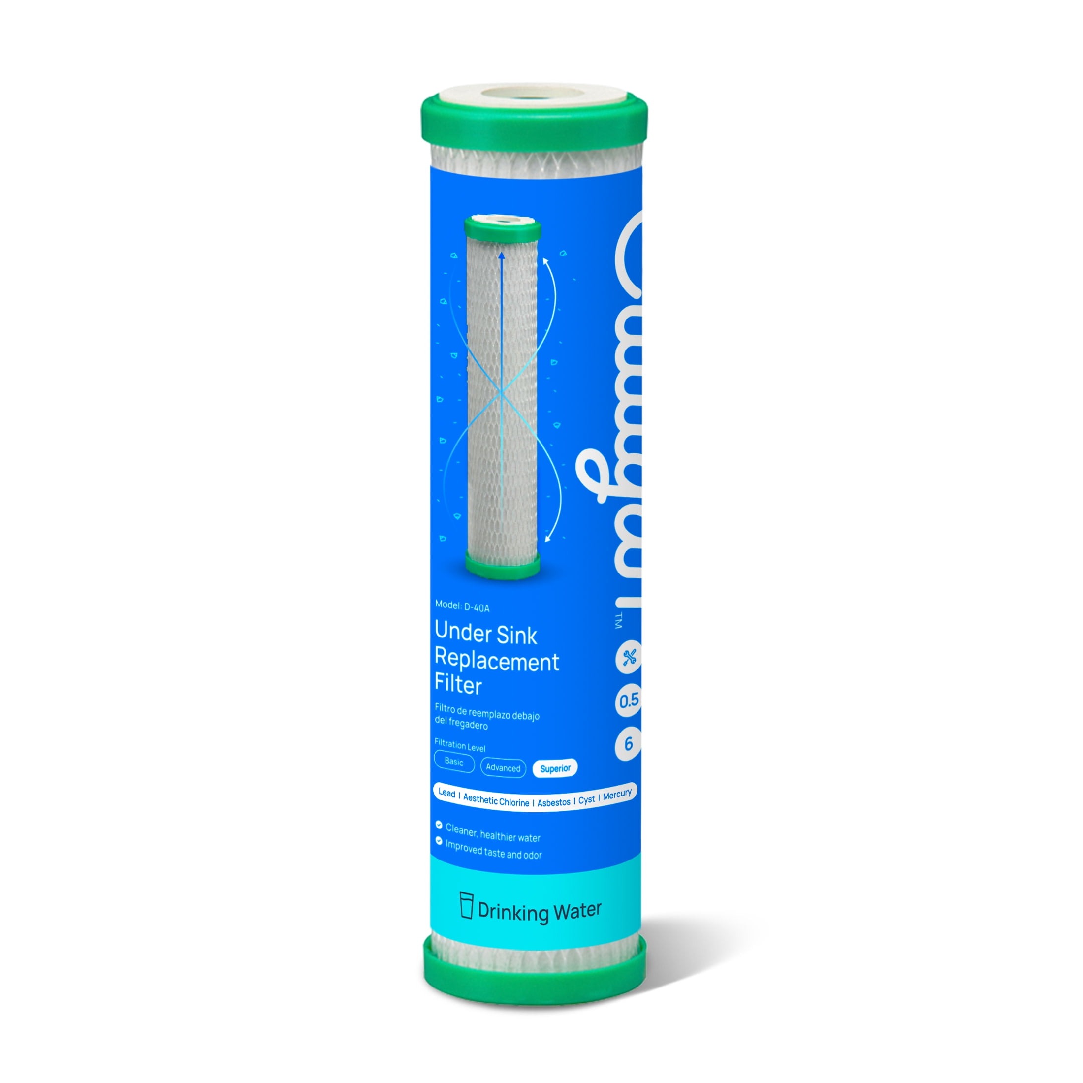 Culligan D-40A Under Sink Water Filter Replacement, Superior Filtration