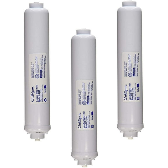 Culligan IC-100A Level 1 Icemaker and Refrigerator Dispenser Drinking Water Filter, Sold as 3 Pack