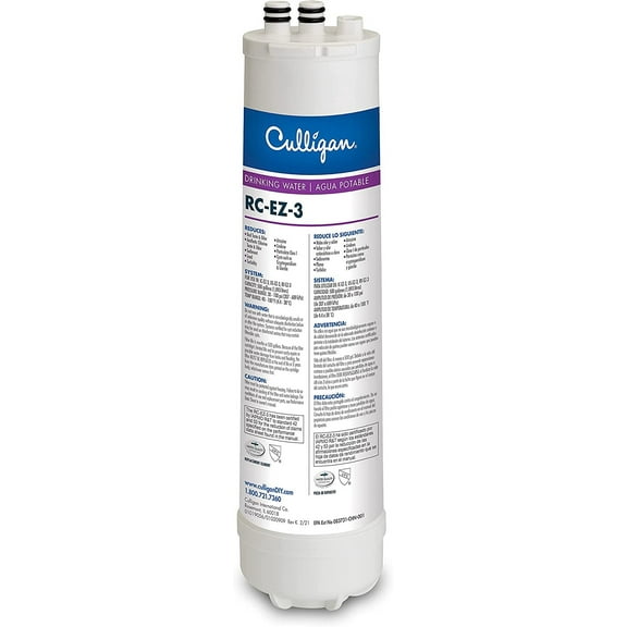 Culligan RC 3 EZ-Change Advanced Water Filtration Replacement Cartridge, 500 Gallons, Pack of 1