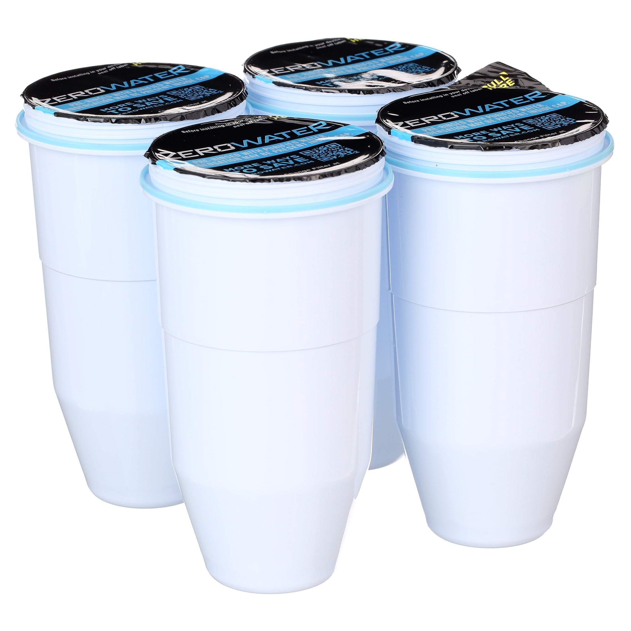ZeroWater 5-Stage Water Filter Replacement Cartridge, 4-Pack, Blue