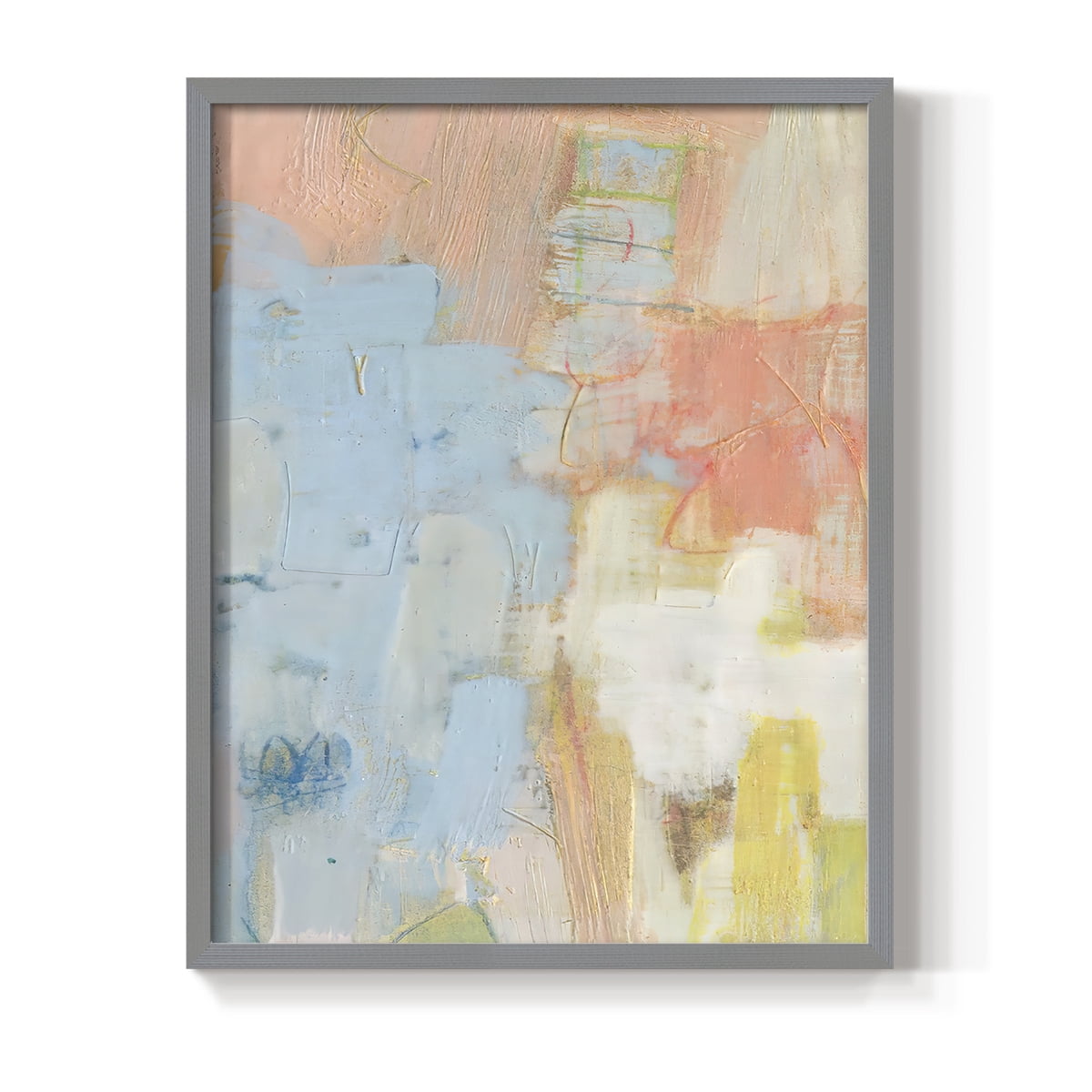 Cully I Framed Print in Gray Solid Wood Framed Print No Nail Hanging