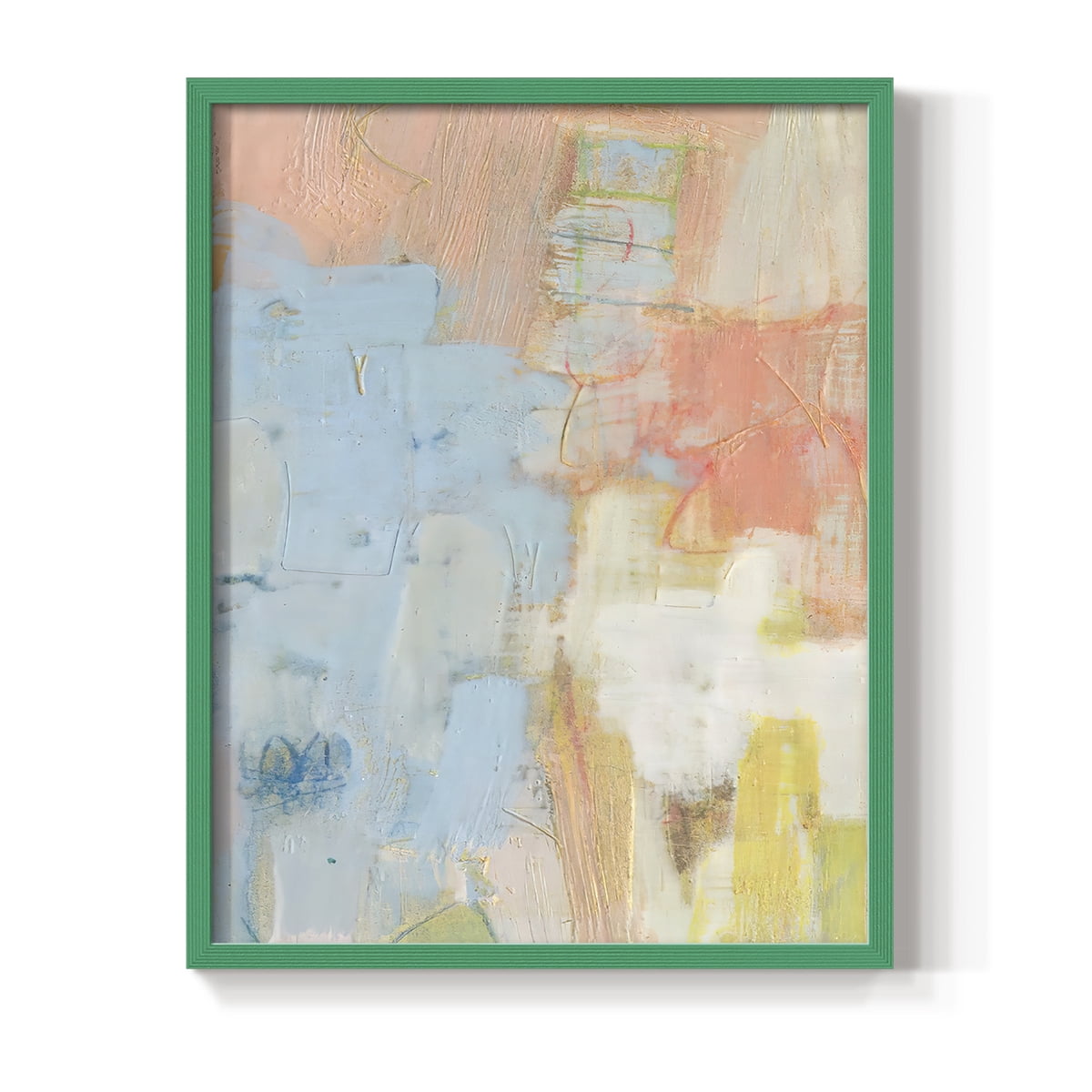 Cully I Framed Print in Green Solid Wood Framed Print No Nail Hanging