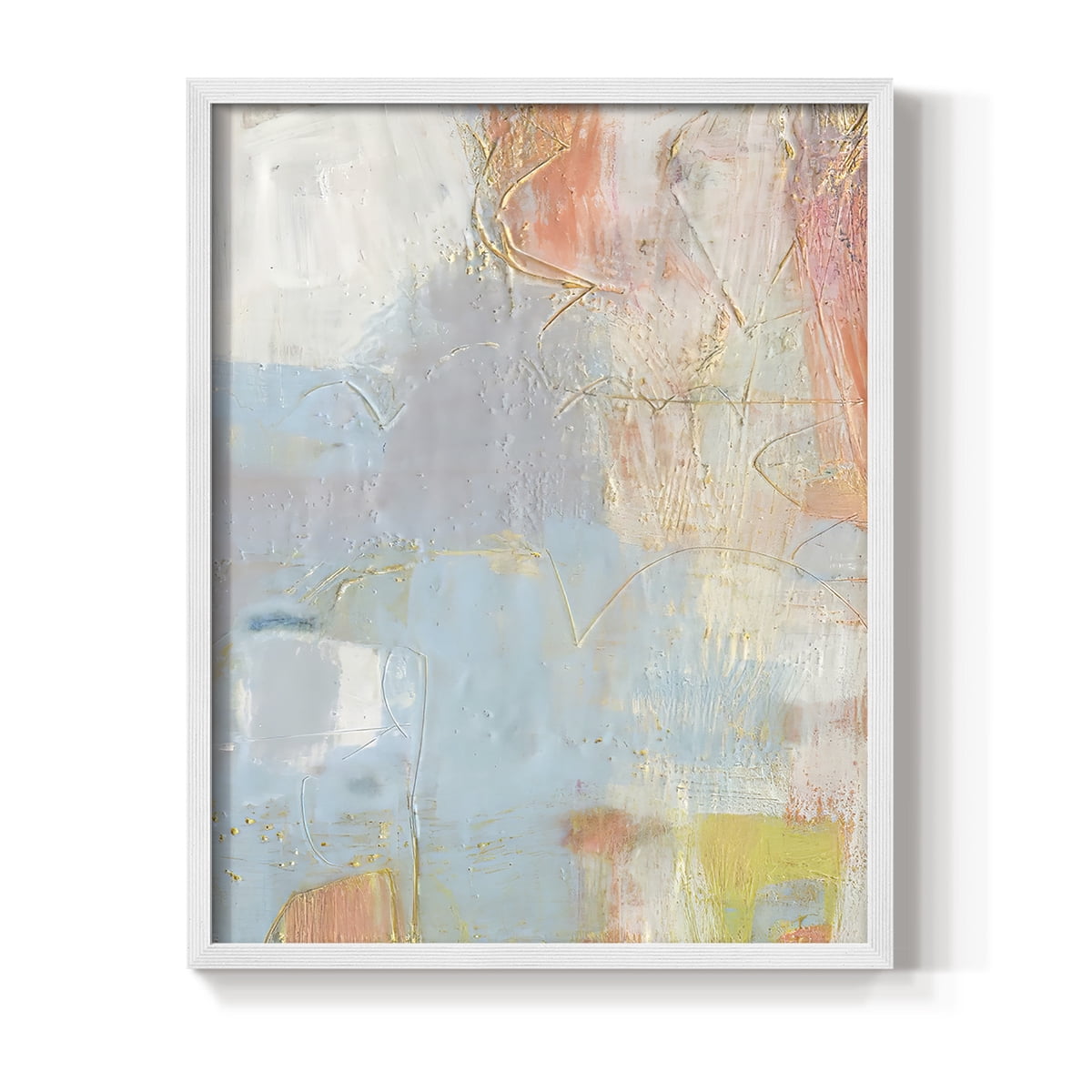 Cully II Framed Print in White Solid Wood Framed Print No Nail Hanging