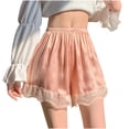 thumbnail image 1 of Culottes for Women Pettipants Slips Satin Bloomers Under Shorts for Dresses Lace Hem, 1 of 7