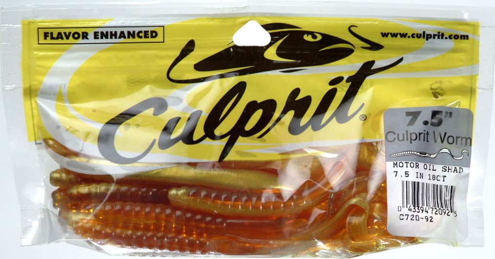 culprit fishing lures Water Dragon* the Original 7.5 Culprit Worm has outperformed all others Culprit C720-10 Original Culprit :