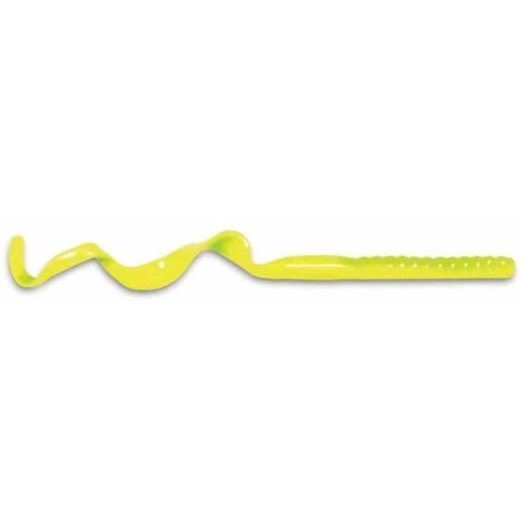Culprit Lures 7.5" Culprit Worm Chartreuse Shad 18PK C720-36