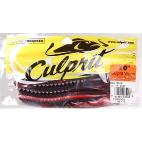 Culprit Original Worm 10", Red Shad