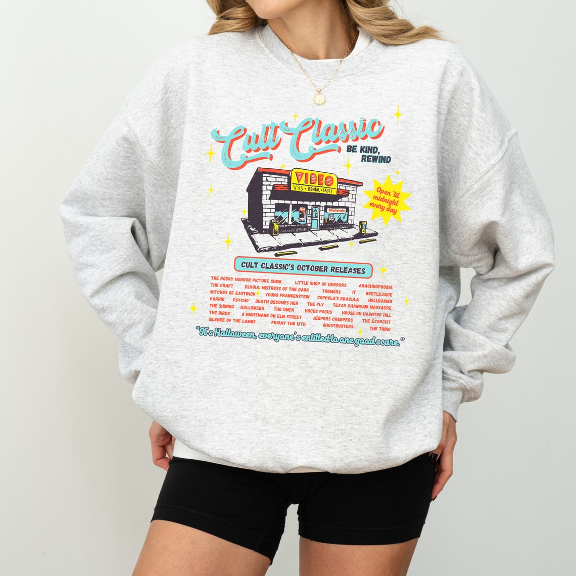 Cult Classic Halloween October Movies Retro Vintage Video Gift Funny