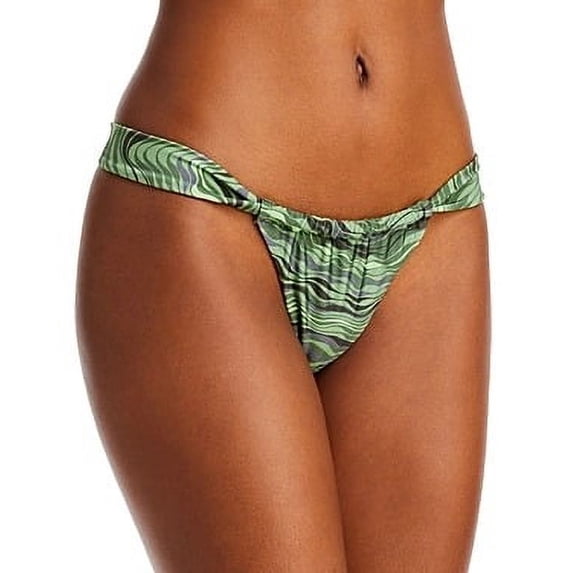 Cult Gaia SALTATION Manon Printed Bikini Swim Bottom, US X-Small