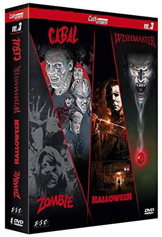 Cult Horror Collection 4-DVD Set Dawn of the Dead Nightbreed  Halloween Wishmaster NON-USA FORMAT, PAL, Import France