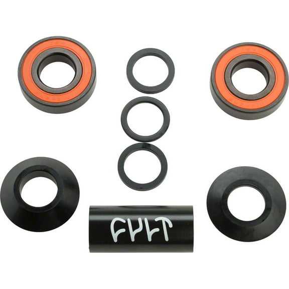 Cult Mid Bottom Bracket 22mm Black Aluminum Bearing Spacers Precision Bearings