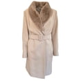 thumbnail image 1 of Cult Moda Cult Moda Removable Faux Fur Collar Wrap Trench Coat - Runway Catalog, 1 of 8