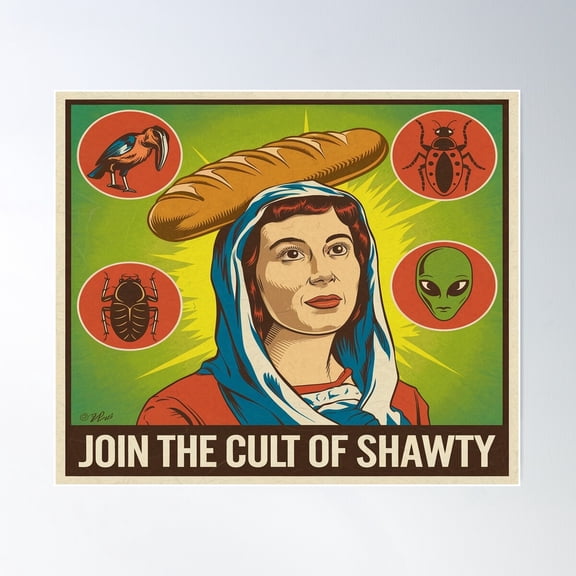 Cult Of Shawty (Ver.1) Poster Wall Art, Modern Wall Decor For Living Room Bedroom, 8x12 UNFRAMED