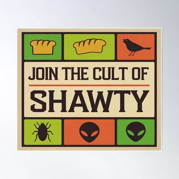 Cult Of Shawty (Ver.2) Poster Wall Art, Modern Wall Decor For Living Room Bedroom, 8x12 UNFRAMED