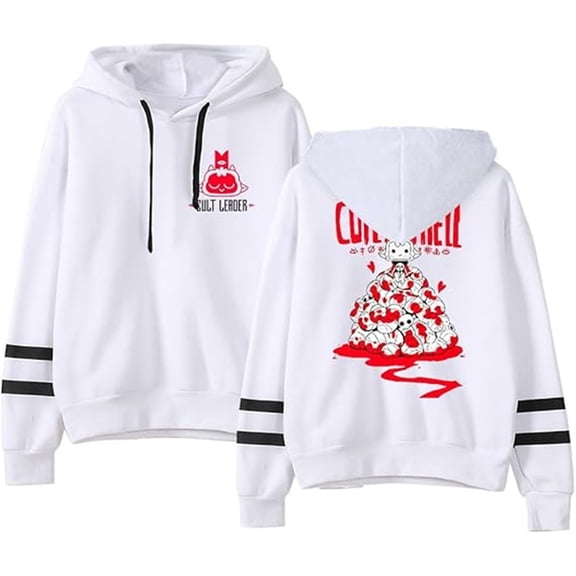 Cult Of The Lamb Merch Game Print Hoodie Unisex Pocketless Double Bar Sleeve Fashion Sweatshirt