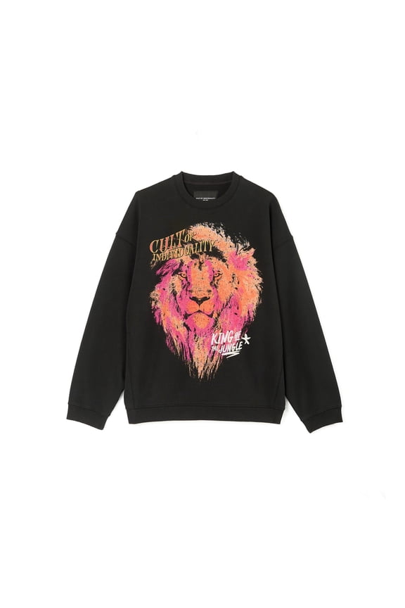 Mens "King Of The Jungle" Crew Neck Fleece Sweater Size Small