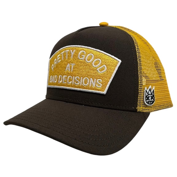 Cult of Individuality Trucker Hat Good At Bad Decisions Chocolate Snapback Cap