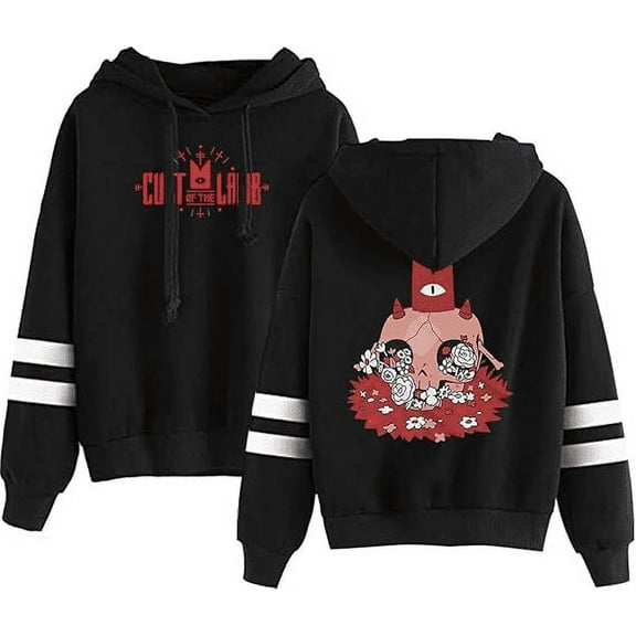 Cult of The Lamb Fashion Merch graphic hooded  drawstring pocketless  sweatshirt men/women pullover
