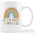 thumbnail image 1 of Cultivate Kindness Boho Rainbow Ceramic Mug-11oz Coffee Milk Tea Mug Cup with Handle,Motivational Kindness Gifts for Women Girls Kids, 1 of 5