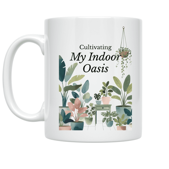 Cultivating My Indoor Oasis - Plant Lady - 11 oz Ceramic Coffee Mug