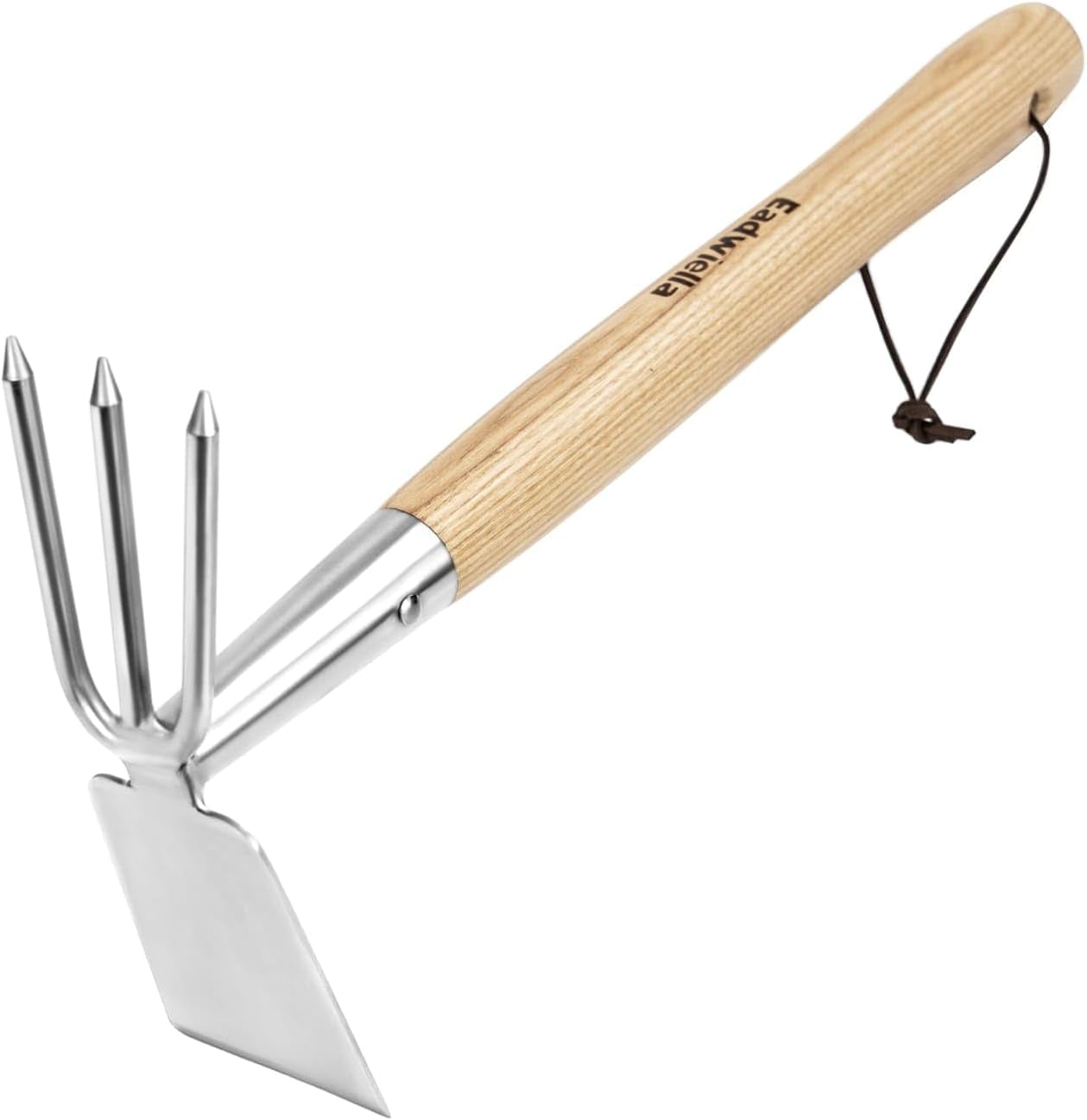 and Cultivator Garden Rake Hand Tiller Tool Wood Handle Double Sided ...