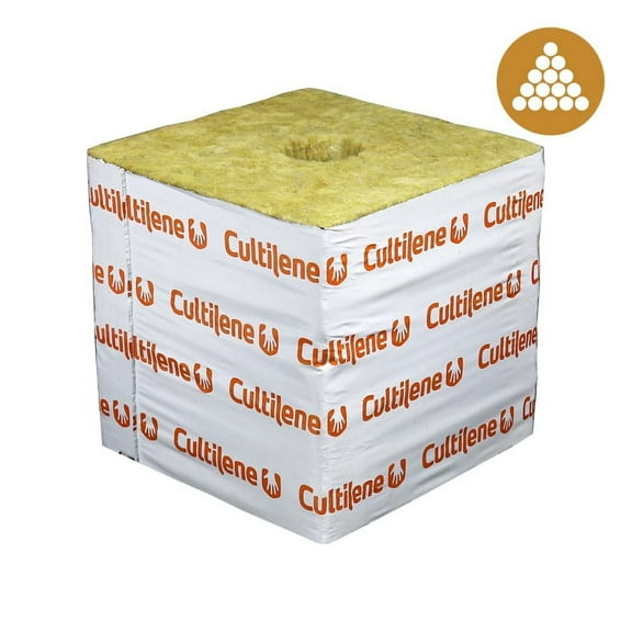 Cultiwool 4" x 4" x 4" Blocks of Cultilene Rockwool - Case of 144