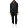 thumbnail image 1 of Cultura Men's Sweatsuit w/ Zipper Pockets, Zip Up Hoodie Track Suit for Running Jogging Sports Casual, Black/Red/White, Medium, 1 of 5