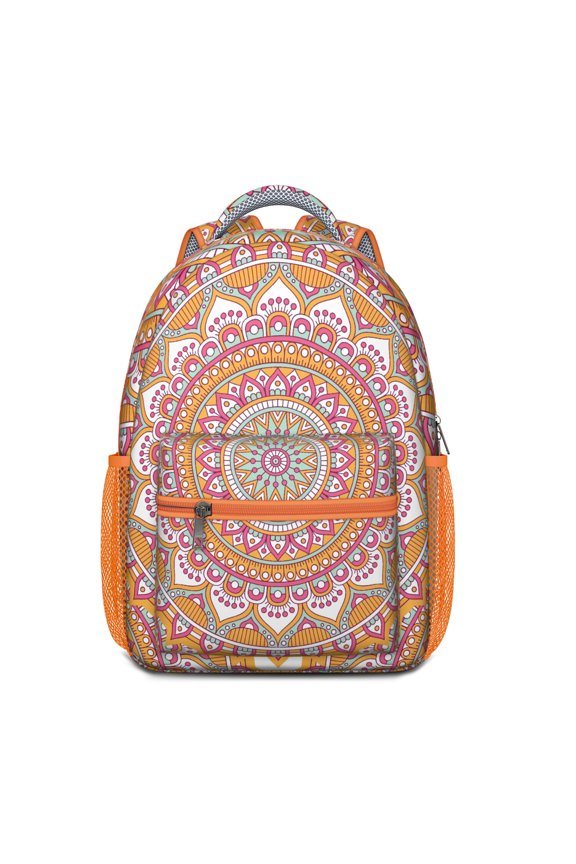 Cultural Boho Mandala Bookbag - Stylish Student Backpack with Organized Storage