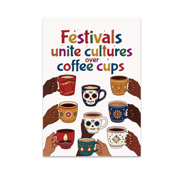 Cultural Celebration Wall Art - Multicultural Unity Enthusiast - 13x19 Poster Print