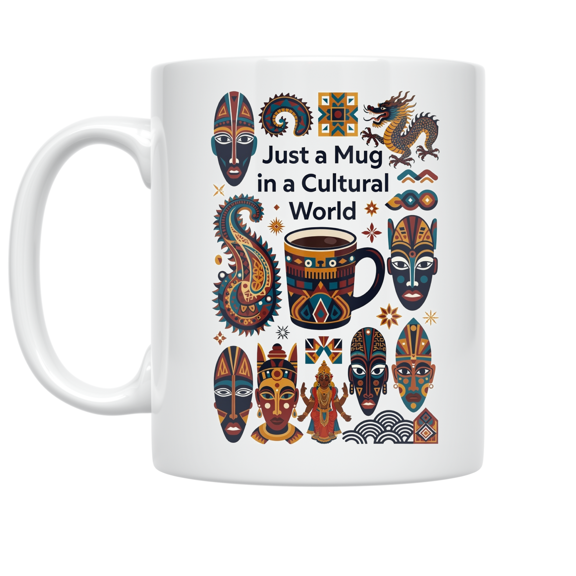 Cultural Expression Design - Global Culture Enthusiast - 11 oz Ceramic Coffee Mug