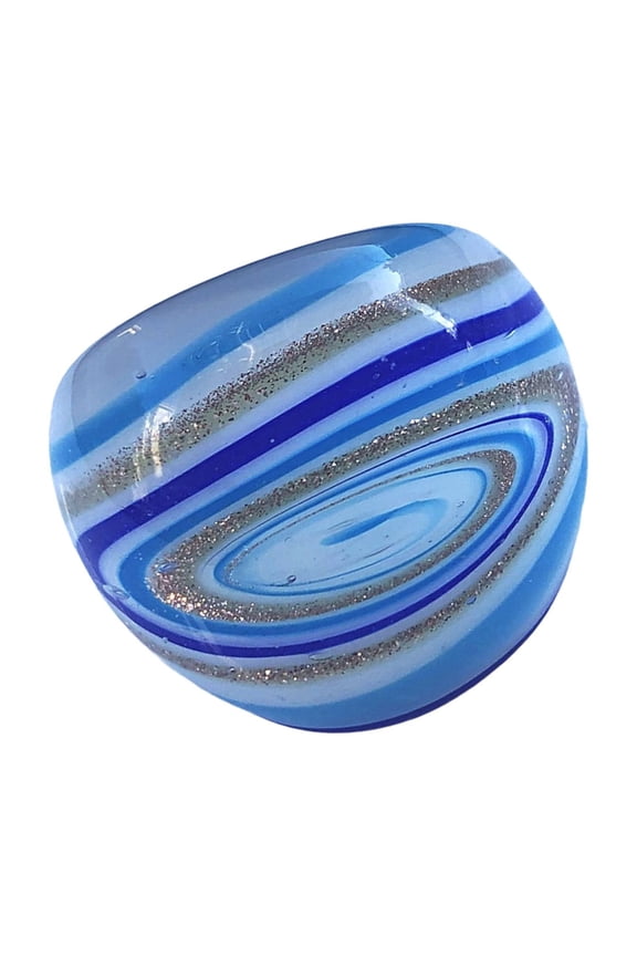 Cultural Fusions Wire Wrapped Floral Glass Rings Galaxyed Inspire Jewelry Handmade Comfortable