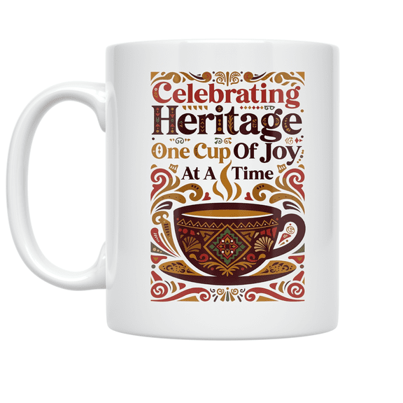 Cultural Patterns Coffee Design - Heritage Enthusiast - 11 oz Ceramic Coffee Mug