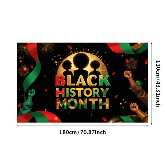 Cultural Theme Black History Banner Decorative Design Celebratory Decoration for Cultural Events Festivals Educational Displays