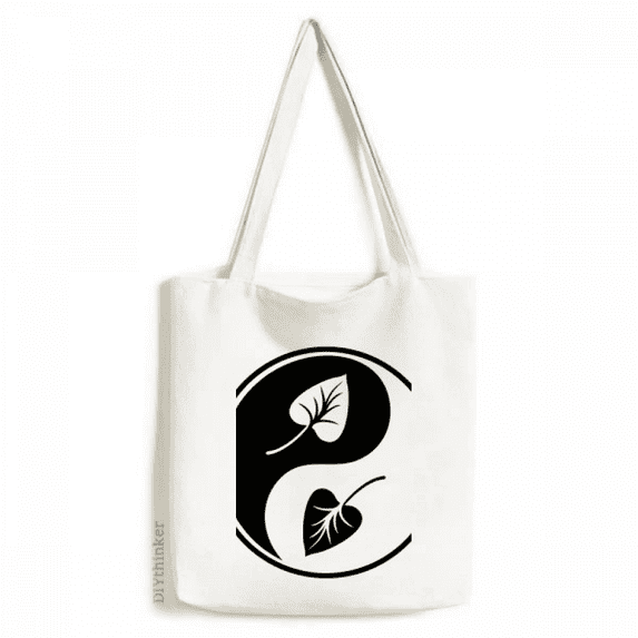 Culture Black White Yin-yang Tote Canvas Bag Shopping Satchel Casual Handbag
