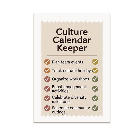 Culture Calendar Keeper Poster - Community Engagement Enthusiast - 13x19 Poster Print