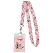 Culture Fly Pusheen The Cat Easter Bunny Ears ID Badge Card Holder Strap Lanyard
