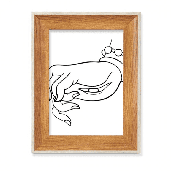 Culture Hand Eye Line Drawing Pattern Desktop Wooden Photo Frame Display Picture Art Painting Multiple Sets