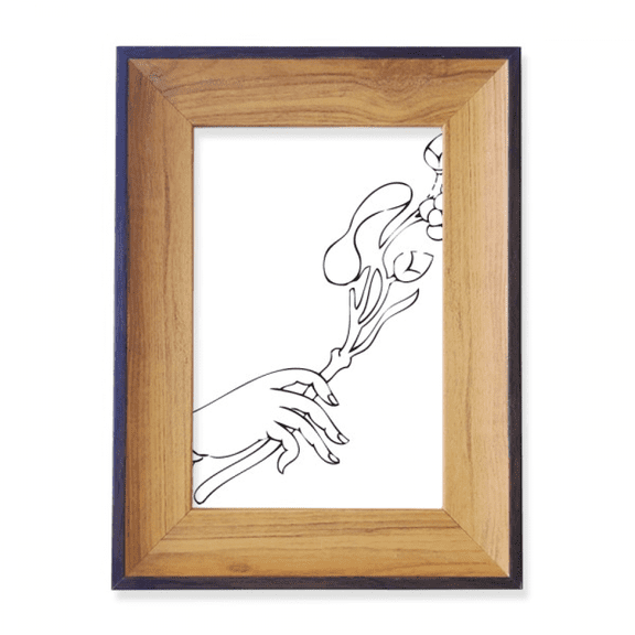 Culture Hand Flower Line Drawing Pattern Photo Frame Exhibition Display Art Desktop Painting