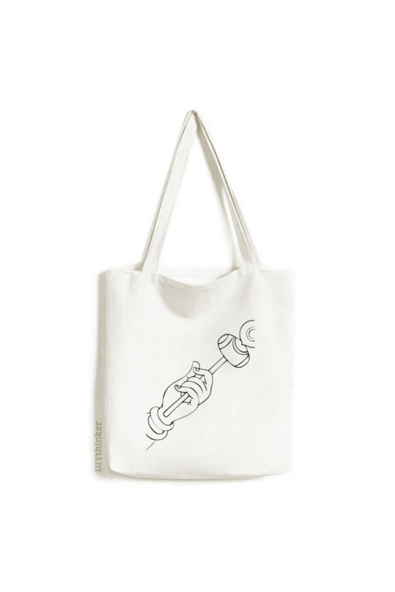 Culture Hand Line Drawing Simple Pattern Tote Canvas Bag Shopping Satchel Casual Handbag