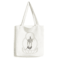 thumbnail image 1 of Culture Hand Lotus Simple Pattern Tote Canvas Bag Shopping Satchel Casual Handbag, 1 of 3