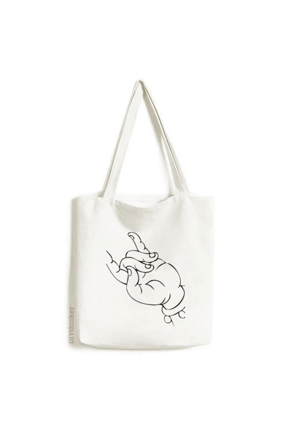 Culture Hand Simple Illustration Pattern Tote Canvas Bag Shopping Satchel Casual Handbag