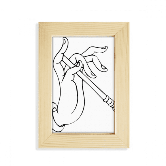 Culture Hand Stick Line Drawing Pattern Desktop Display Photo Frame Picture Art Painting 5x7 inch