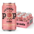 Culture Pop Soda Sparkling Probiotic Drink, 45 Calories Per Can, Vegan