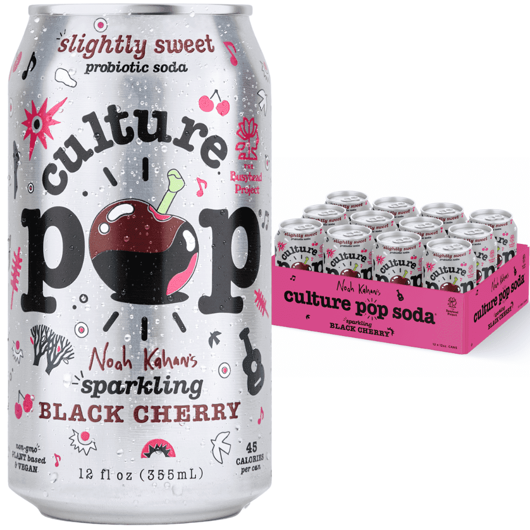 Culture Pop, Probiotic Soda, 12 Fl Oz Can, Black Cherry Flavor