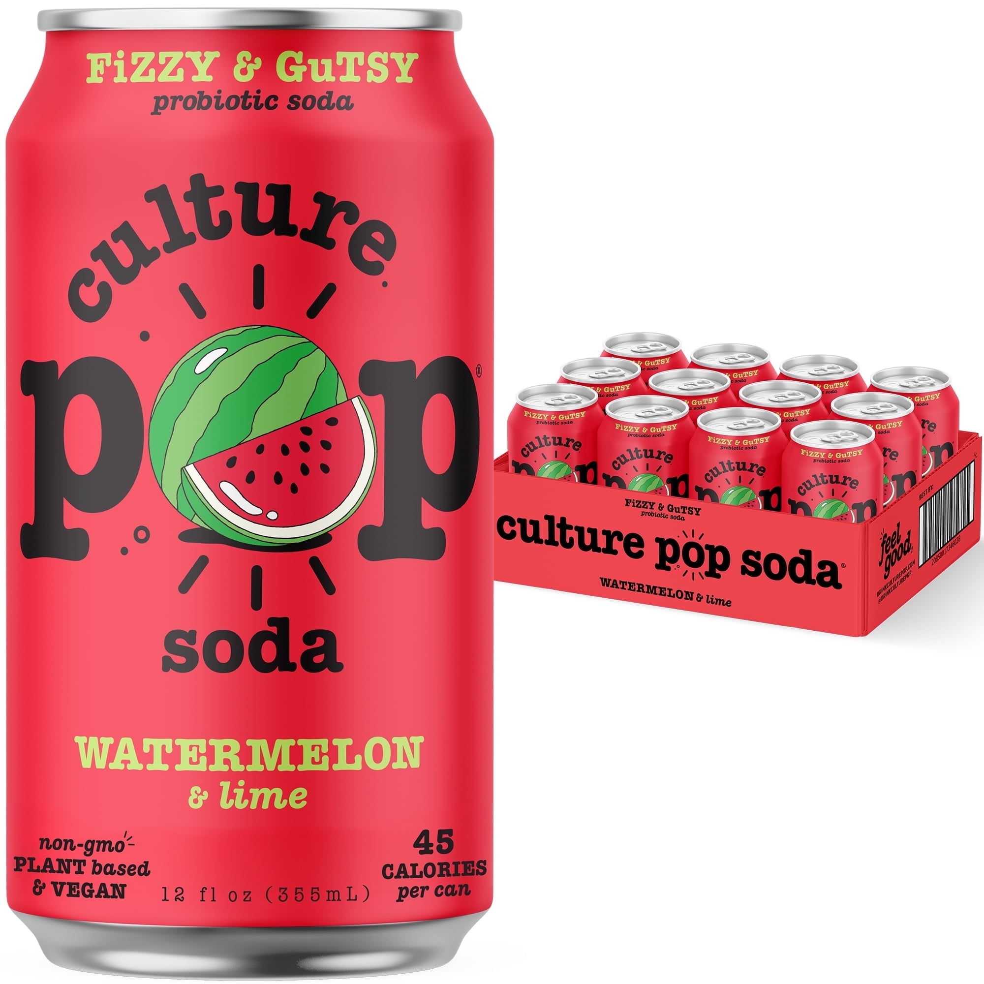 Culture Pop Soda Sparkling Probiotic Drink, Waterm